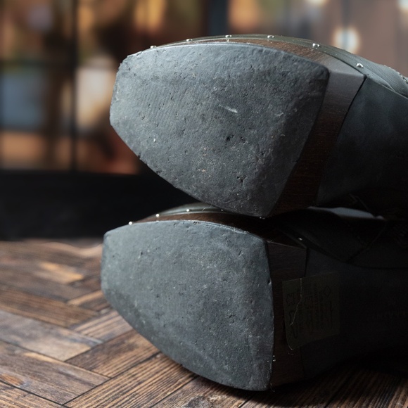 ALL SAINTS Thea Leather Zip Platform Ankle Boots, Green, Size US 7.5/8 (EU 38) - Picture 13 of 15